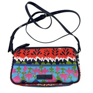 Vera Bradley Rio Stripe Small Crossbody Bag Purse - Bright Vibrant Colors